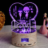 CrystalTune™ – Custom 3D Crystal Lamp with Bluetooth Music & LED Light