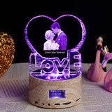 CrystalTune™ – Custom 3D Crystal Lamp with Bluetooth Music & LED Light